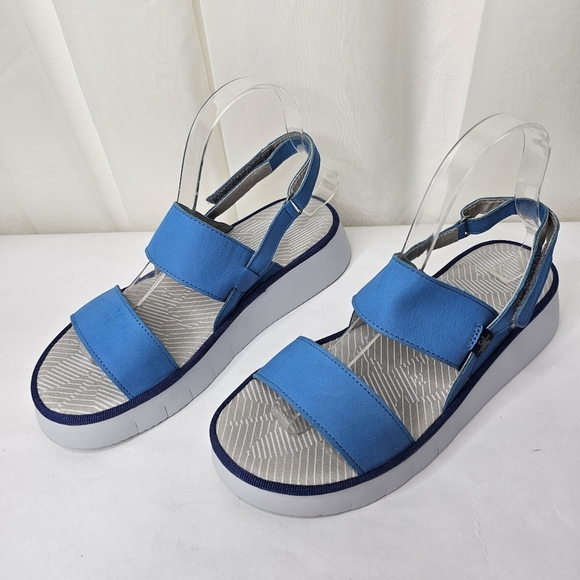 Fly London Cura Slingback Platform Sandal Blue Gray Size 38 - Picture 5 of 9
